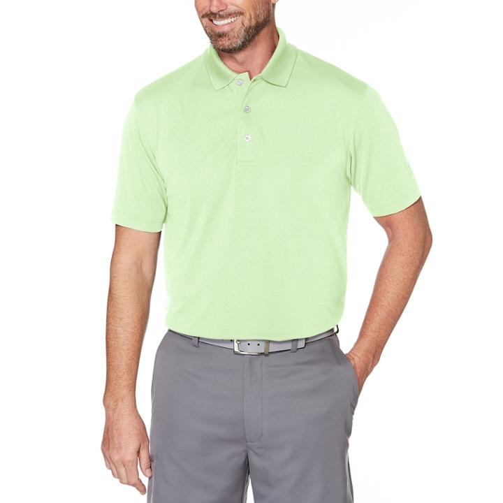 Men's Grand Slam Off Course Slim-fit Textured Golf Polo, Size: Xl, Lt Green