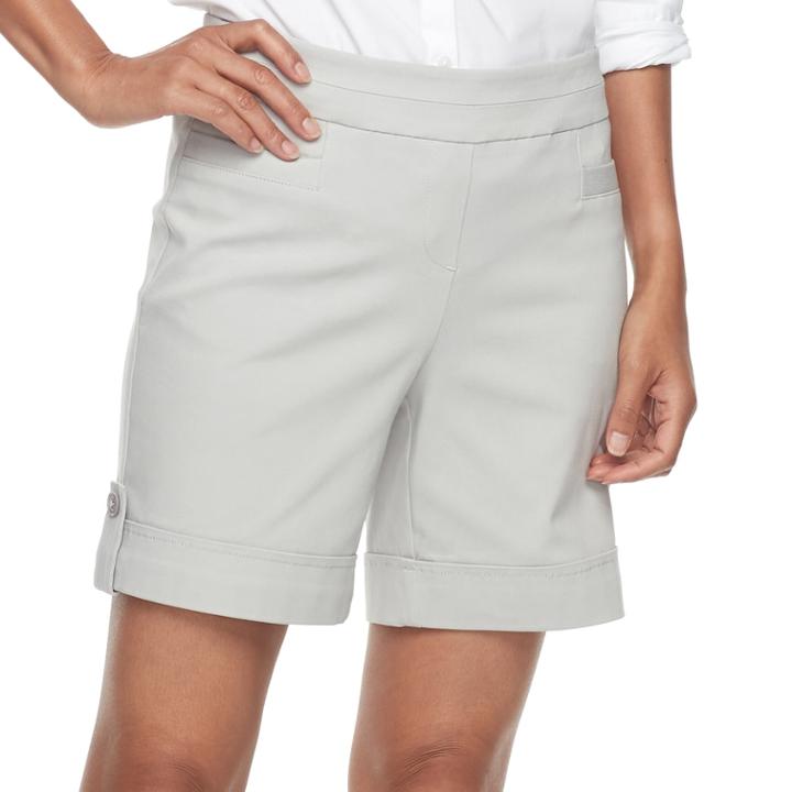 Women's Briggs Millennium Pull-on Shorts, Size: 8, Grey (charcoal)