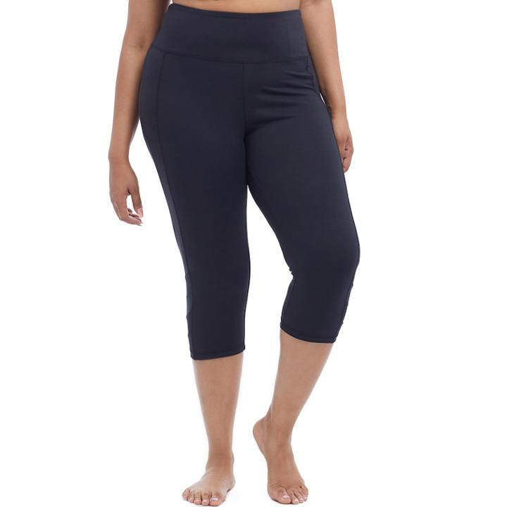 Plus Size Balance Collection High-rise Capri Leggings, Women's, Size: 3xl, Black