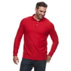 Big & Tall Croft & Barrow&reg; Classic-fit Easy-care Pique Polo, Men's, Size: L Tall, Med Red
