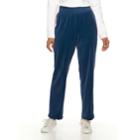 Women's Croft & Barrow&reg; Pull-on Velour Pant, Size: Medium, Blue