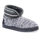Men's Muk Luks Mark Bootie Slippers, Size: Large, Med Grey