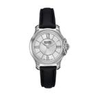 Bulova Women's Accu Swiss Diamond Leather Watch - 63r142, Black