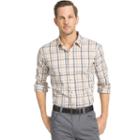 Big & Tall Van Heusen Slim-fit Plaid Stretch Button-down Shirt, Men's, Size: Xxl Tall, Gold