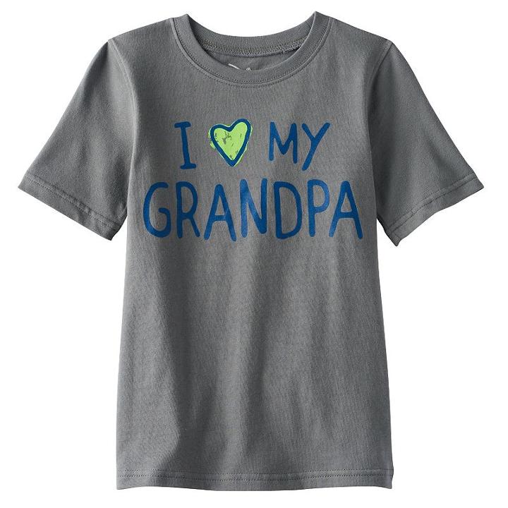 Boys 4-7x Jumping Beans&reg; I Love My Family Tee, Boy's, Size: 7, Dark Grey