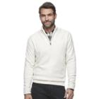 Men's Croft & Barrow&reg; True Comfort Classic-fit Quarter-zip Sweater, Size: Medium, Lt Beige