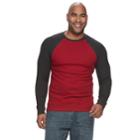 Big & Tall Urban Pipeline&reg; Maxflex Stretch Thermal Regular-fit Raglan Tee, Men's, Size: Xxl Tall, Med Red
