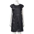 Women's Apt. 9&reg; Velvet Jacquard Shift Dress, Size: Xl, Black