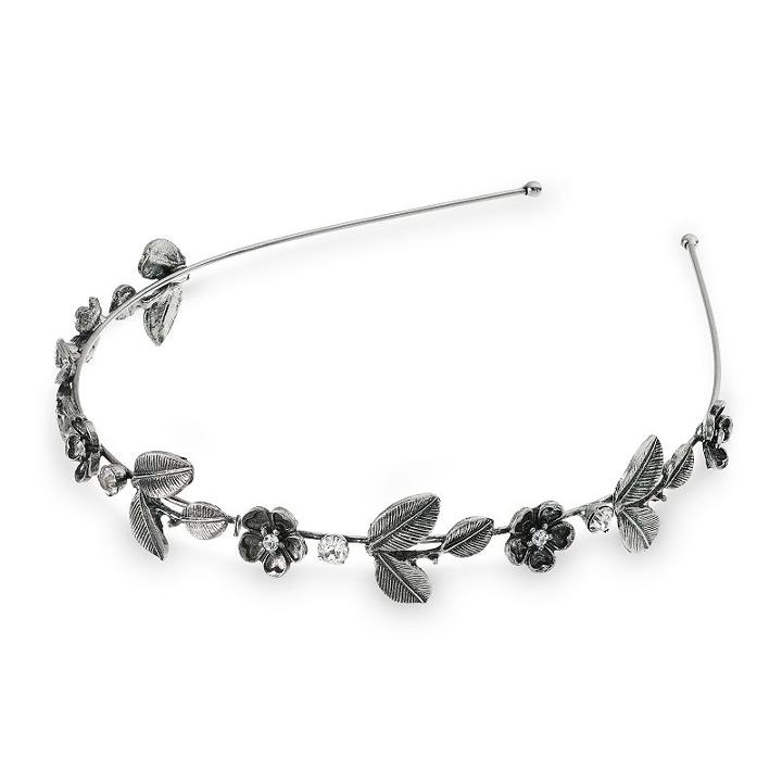 Mudd&reg; Antiqued Flower Headband, Women's, Silver