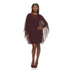 Women's Sharagano Chiffon Caftan Dress, Size: 12, Purple