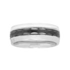 Men's Sterling Silver & Black Rhodium Band, Size: 8.50