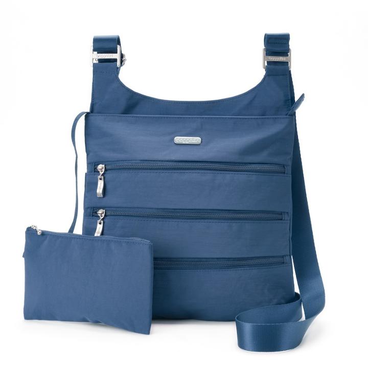 Women's Baggallini Slim Everyday Bag With Rfid Pouch, Med Blue