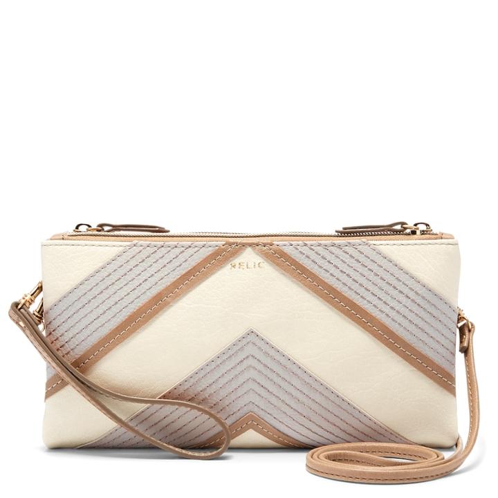 Relic Emma Convertible Wristlet Crossbody Bag, Women's, Neutral Chevron