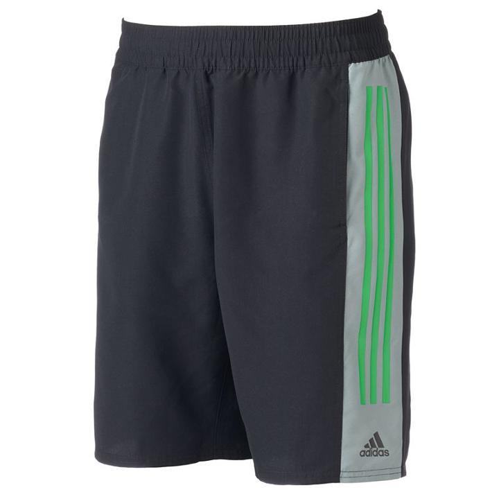 Big & Tall Adidas Colorblock Microfiber Volley Swim Trunks, Men's, Size: 2xb, Grey