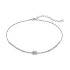 Napier Simulated Crystal Round Halo Choker Necklace, Women's, Silver