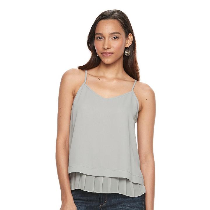 Women's Apt. 9&reg; Pleated Camisole, Size: Small, Grey