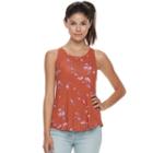Juniors' Mudd&reg; Racerback Tank Top, Teens, Size: Large, Med Brown