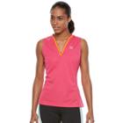 Women's Fila Sport&reg; Splitneck Tennis Tank, Size: Xs, Med Pink