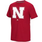 Men's Adidas Nebraska Cornhuskers White Noise Bar Tee, Size: Large, Neb Red