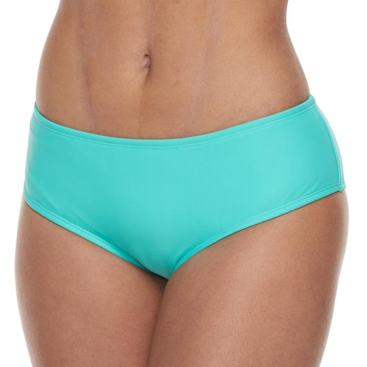 Solid Cheeky Hipster Bikini Bottoms, Size: Small, Turquoise/blue (turq/aqua)