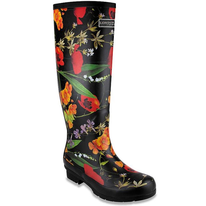 London Fog Totty Women's Waterproof Rain Boots, Size: 7, Black