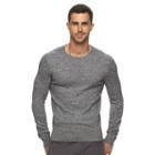 Men's Marc Anthony Slim-fit Solid Marled Cashmere-blend Merino Sweater, Size: Xxl, Med Grey
