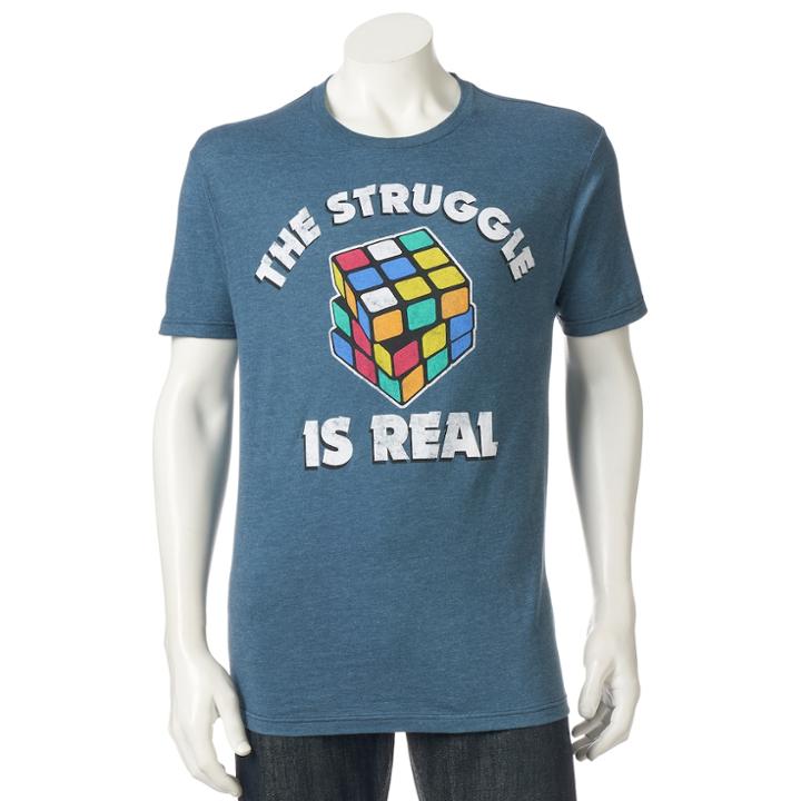 Men's Rubix Cube Tee, Size: Xxl, Blue Other