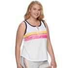 Juniors' Plus Size So&reg; Beach Squad Lace-up Tank Top, Size: 2xl, Med Pink