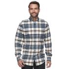 Big & Tall Croft & Barrow&reg; True Comfort Plaid Classic-fit Flannel Button-down Shirt, Men's, Size: 3xl Tall, White Oth