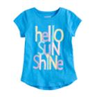 Girls 4-10 Jumping Beans&reg; Hi Low Rounded Graphic Tee, Size: 6x, Med Blue