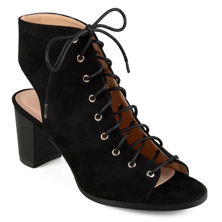 Journee Collection Posey Women's High Heel Ankle Boots, Girl's, Size: 7.5, Black