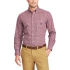 Chaps Classic-fit Plaid Easy-care Button-down Shirt, Size: Small, Red