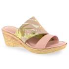 Tuscany By Easy Street Adagio Women's Wedge Sandals, Size: Medium (6.5), Lt Orange