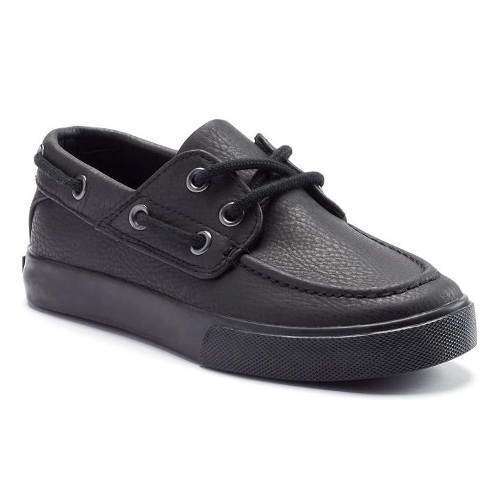 French Toast Jacob Boys' Boat Shoes, Boy's, Size: Medium (1), Black