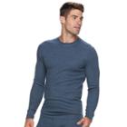 Men's Croft & Barrow&reg; Classic-fit Solid Thermal Crewneck Tee, Size: Medium, Blue (navy)