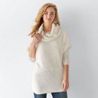 Women's Sonoma Goods For Life&trade; Cowlneck Sweater, Size: S-m, Beig/green (beig/khaki)