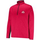 Men's Ohio State Buckeyes Fleece Quarter-zip Top, Size: Xl, Brt Red