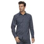 Men's Marc Anthony Slim-fit Stretch Woven Button-down Shirt, Size: Xl, Blue