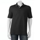 Men's Croft & Barrow&reg; True Comfort Classic-fit Pique Performance Polo, Size: Large, Black