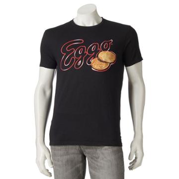 Men's Eggo Waffle Tee, Size: Large, Black
