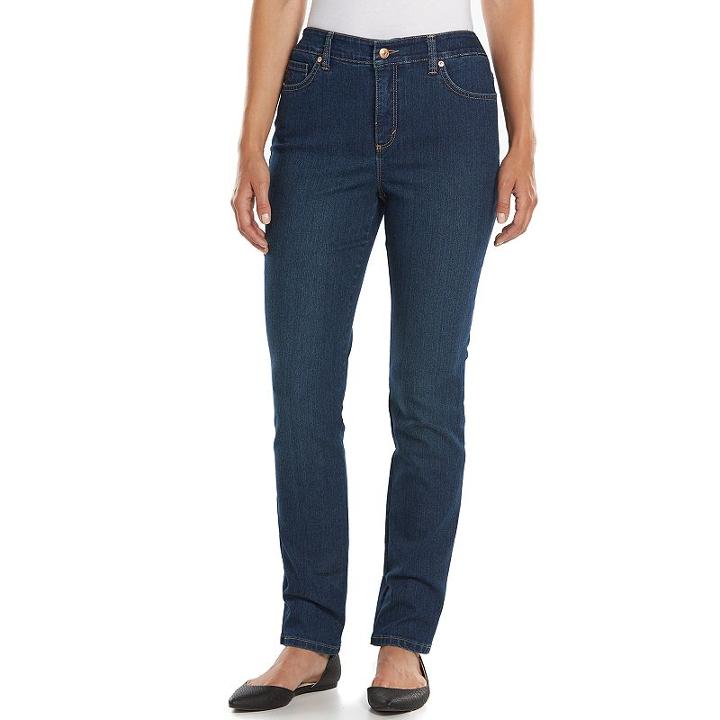 Petite Gloria Vanderbilt Amanda 2.0 Slim Pants, Women's, Size: 12p-short, Blue