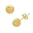 14k Gold-plated Ball Stud Earrings, Women's, Yellow