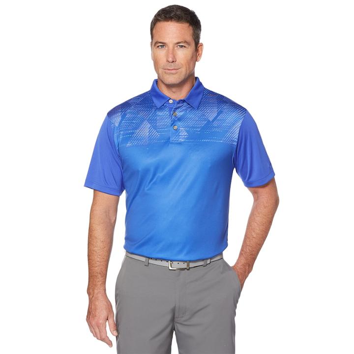 Men's Grand Slam On Course Spacedye Argyle Print Golf Polo, Size: Small, Purple