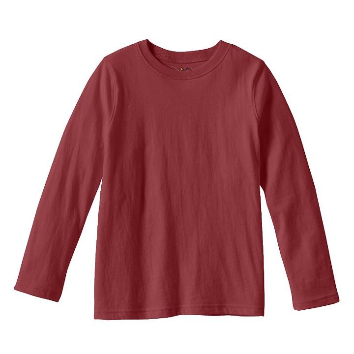 Boys 4-7x Jumping Beans&reg; Solid Long-sleeved Tee, Boy's, Size: L(7), Dark Red