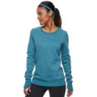 Women's Tek Gear&reg; Crewneck Thumb Hole Sweatshirt, Size: Small, Dark Blue