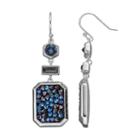 Simply Vera Vera Wang Geometric Drop Earrings With Swarovski Crystals, Women's, Blue