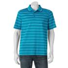 Men's Croft & Barrow&reg; Classic-fit Striped Mesh Performance Polo, Size: Xl, Turquoise/blue (turq/aqua)