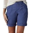 Petite Lee Melody Comfort Waist Poplin Roll-cuff Bermuda Shorts, Women's, Size: 6 Petite, Blue