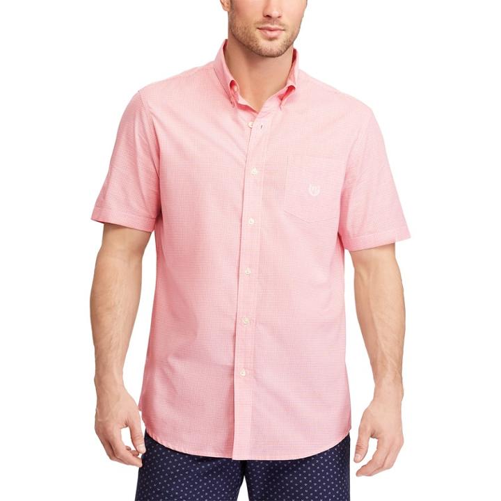 Men's Chaps Classic-fit Easy-care Button-down Shirt, Size: Medium, Pink