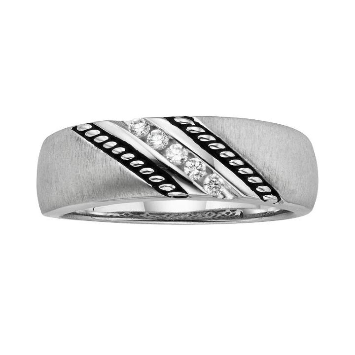 Platina 4 1/7-ct. T.w. Diamond Wedding Band - Men, Size: 12, White